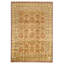 Hand Knotted Wool Area Rug in Gold