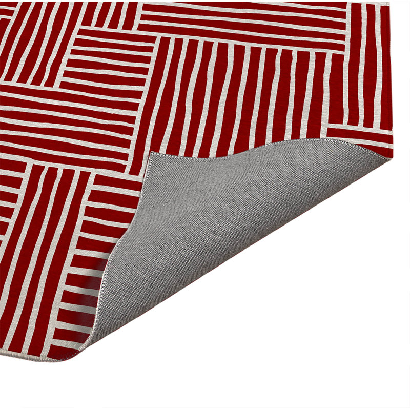 Paillasson Grid Puz, L 60 po x L 84 po, Rouge canneberge