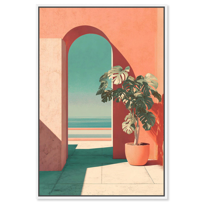 «Breeze Pathway», reproduction d'art sur toile par Art Remedy, cadre blanc, 16 x 24, H 25 po x l 17 po, Cadre blanc