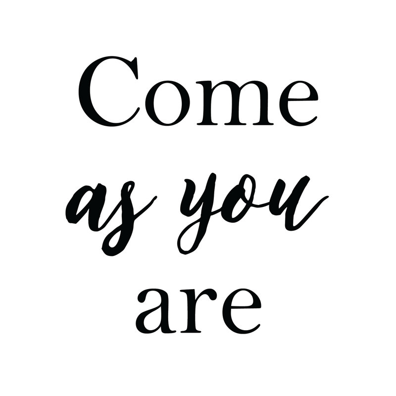 Come As You Are Simple - Wrapped Canvas Print, 51cm H x 51cm W x 3.8cm D