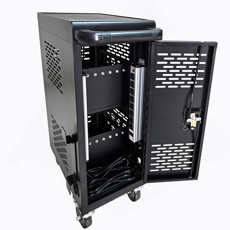 Removable Locking Charging Cabinet  Laptop, Chromebook, Black