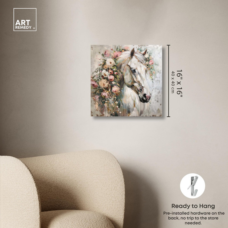 «Dreamscape Horse» par Art Remedy, H 16 po x l 16 po x P 1,5 po, Toile tendue