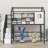 Metal Loft Bed With Roof Design And A Storage Box-1216363592