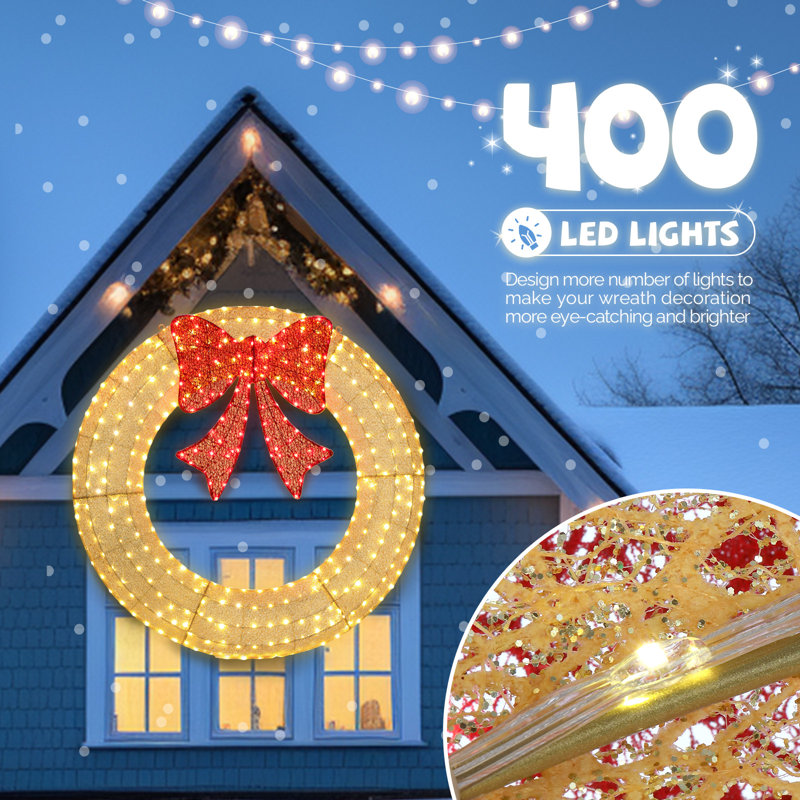 Fausse couronne lumineuse, Or, L 3,5 po x H 60 po x P 60 po