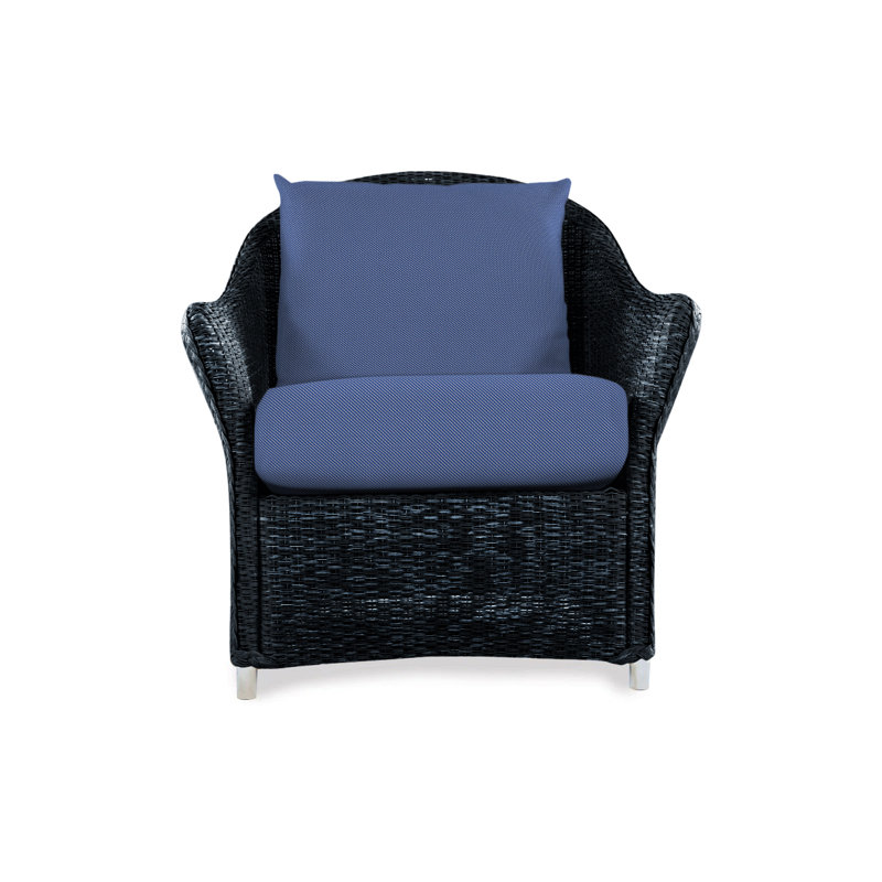 Weekend Retreat Outdoor Lounge Chair, Flagship Lapis Sunbrella®, Ebony