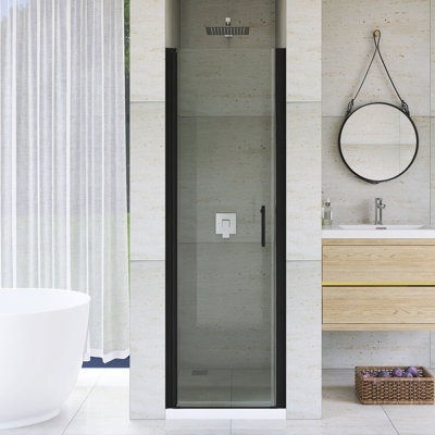 Porte de douche pivotante semi-sans cadre 24 à 25 3/8 po