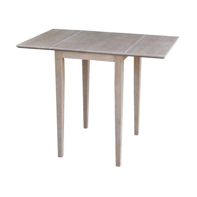 Table de salle à manger à rallonge en bois massif à abattants Maner, Taupe-gris délavé