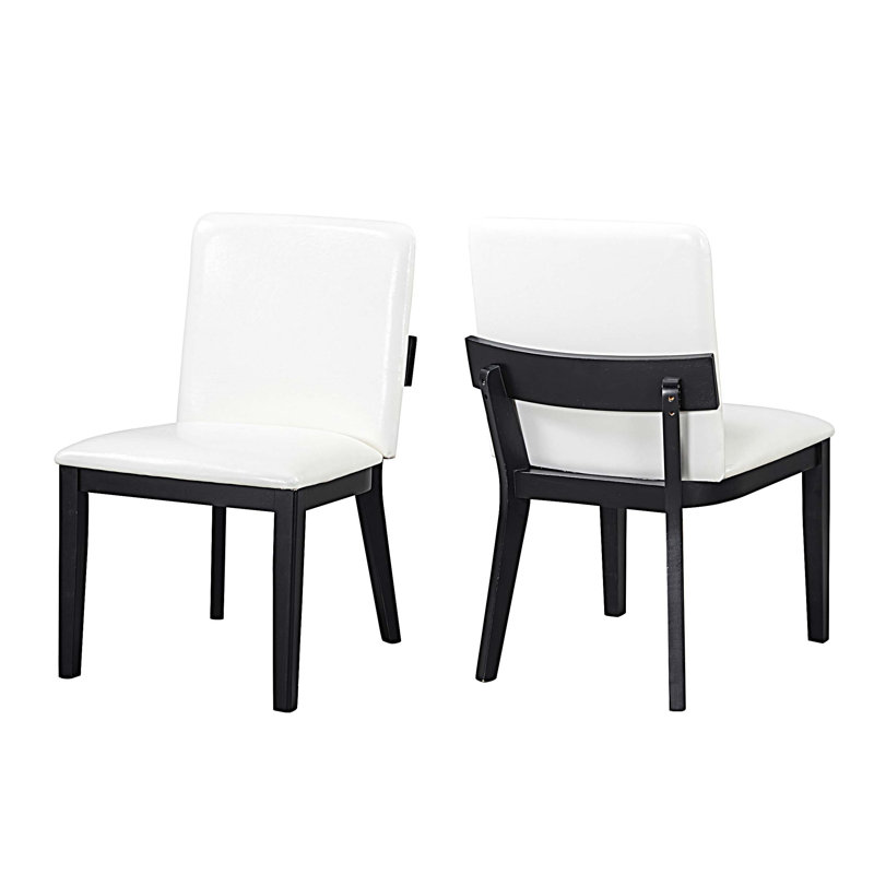 PU Leather Upholstered Dining Chairs, Black