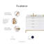 Meuble-lavabo de comptoir en marbre blanc 60 "avec miroir Bristol Carrara Bristol-863100455