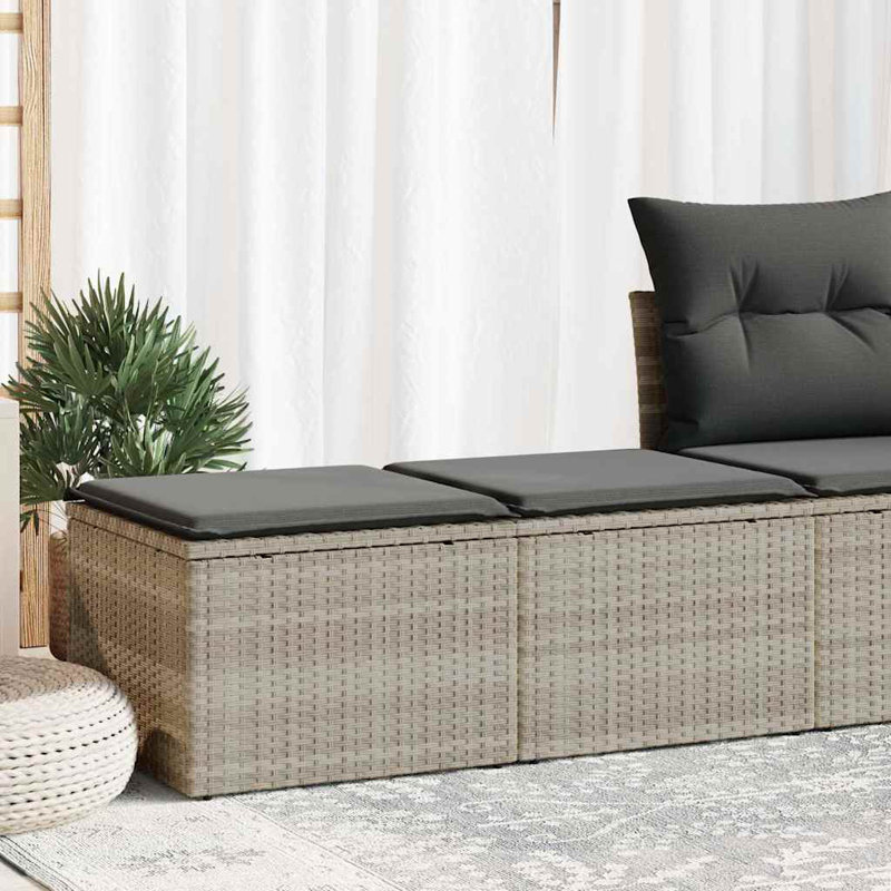 Ensemble de canapé de patio avec coussins 2 pièces vidaXL, Gris foncé, Gris