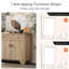 Buffet Haikey de 59 po de largeur avec 4 portes et 2 tiroirs, tablettes réglables-2000599391