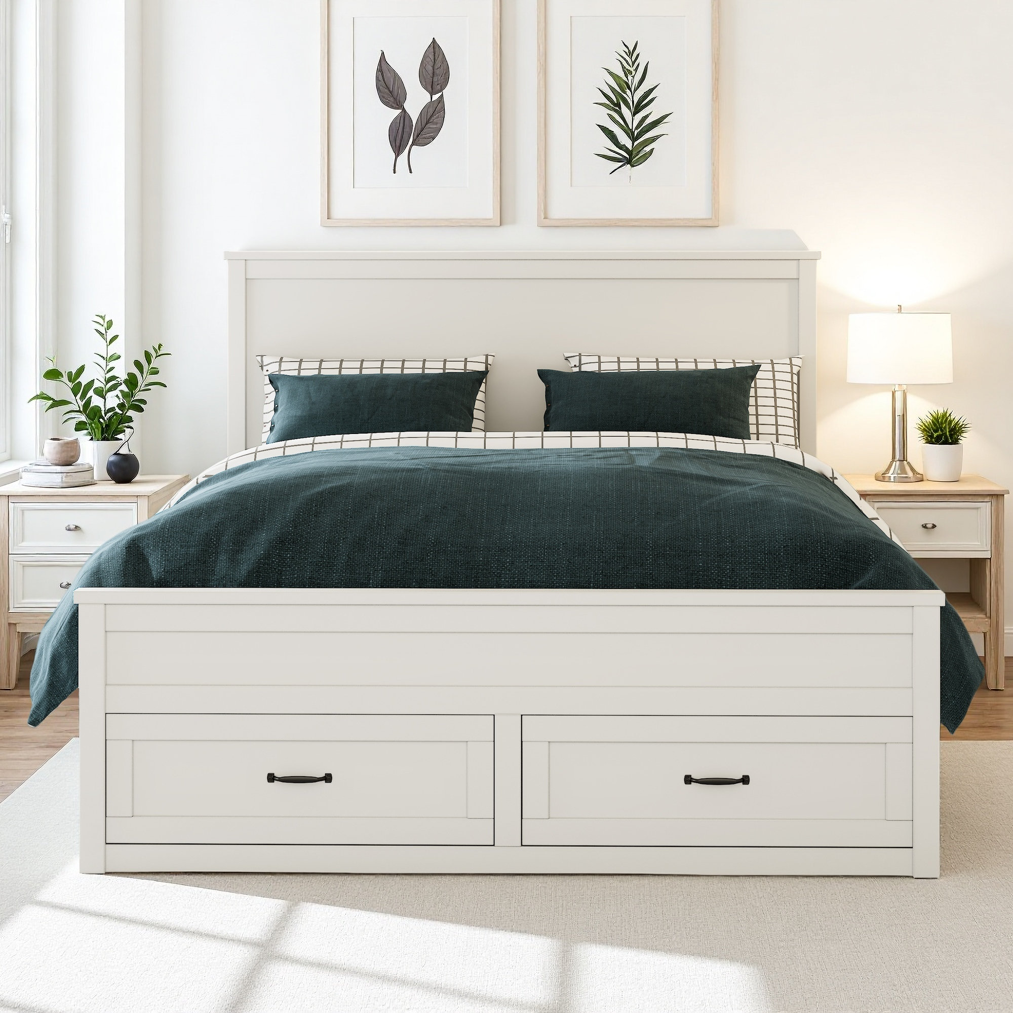 Lark Manor™ 6 Drawers Storage Bed Frame with Wooden Slats Support ...
