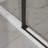 Sliding Shower Door, Frameless Clear Tempered Glass With Easy-Clean Coating And Matte Black Hardware