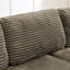 Canapé modulaire en L brun à assise large pour l'heure du thé comprimé dans un espace de style moderne - salon efficace