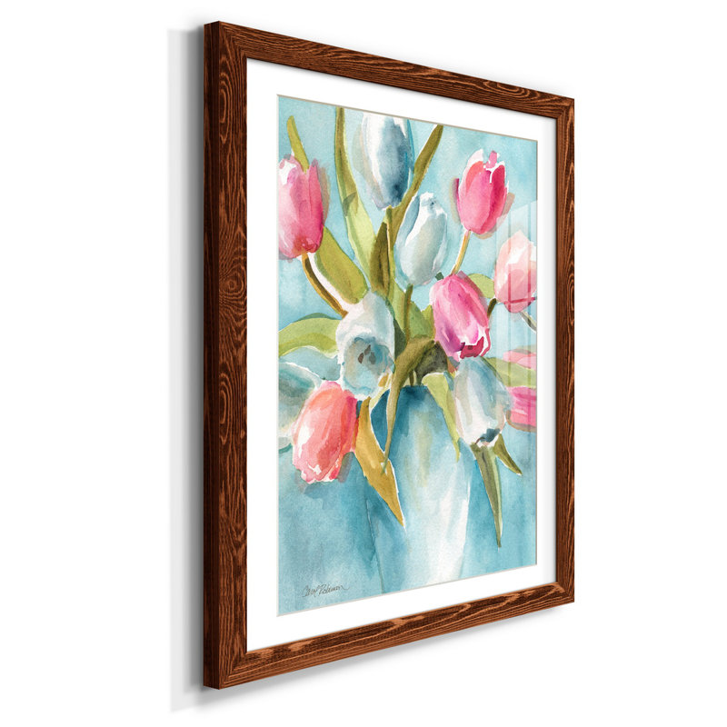 Today's Tulips II - Cadre photo, reproduction d'art sur papier, Érable, H 31,5 po x l 23,5 po x P 1,5 po