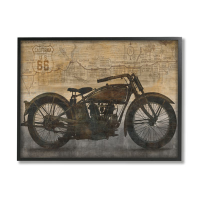 «Vintage Moto Collage on Wood» par Dylan Matthews, reproduction