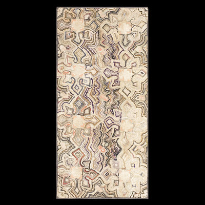 One-of-a-Kind 3' X 6'2" 1920s Wool Area Rug in