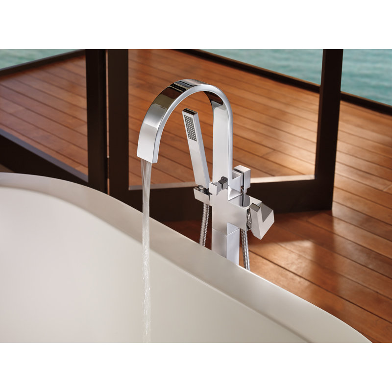 Siderna® Single-Handle Freestanding Tub Filler, Polished Chrome