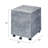3-Drawers Storage File Cabinet With Caster Wheels Wooden Frame 1Pc Home Office Furniture