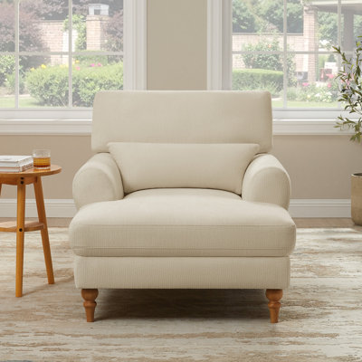 Jazier Upholstered Chaise Lounge with Adjustable Backrest
