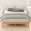 Base de lit plateforme en bois avec lattes de support | Sommier sans ressorts, support de lattes robuste, design minimaliste moderne-862105900