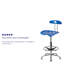 Vibrant Chrome Drafting Stool with Tractor Seat-950771682