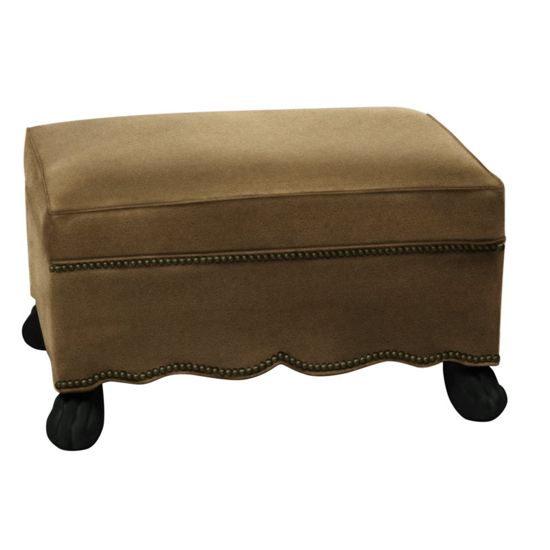 Ottoman, Performance Twill Natural, Brushy Bayou