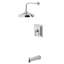 Robinet de baignoire et de douche à pression équilibrée à poignée simple Kingston Brass-103801699-104561522