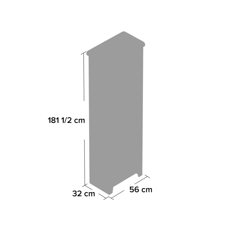 Melbourne 181.5cm H x 56cm W Standard Bookcase