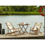 Wemple Square Bamboo Solid Wood Outdoor Bistro Table - 70 cm W 70 cm D