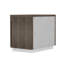 Table de chevet 2 tiroirs Belmin en bois foncé / blanc
