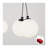 Black and White 8-Light Sphere Globe Chandelier with Adjustable Hanging Height