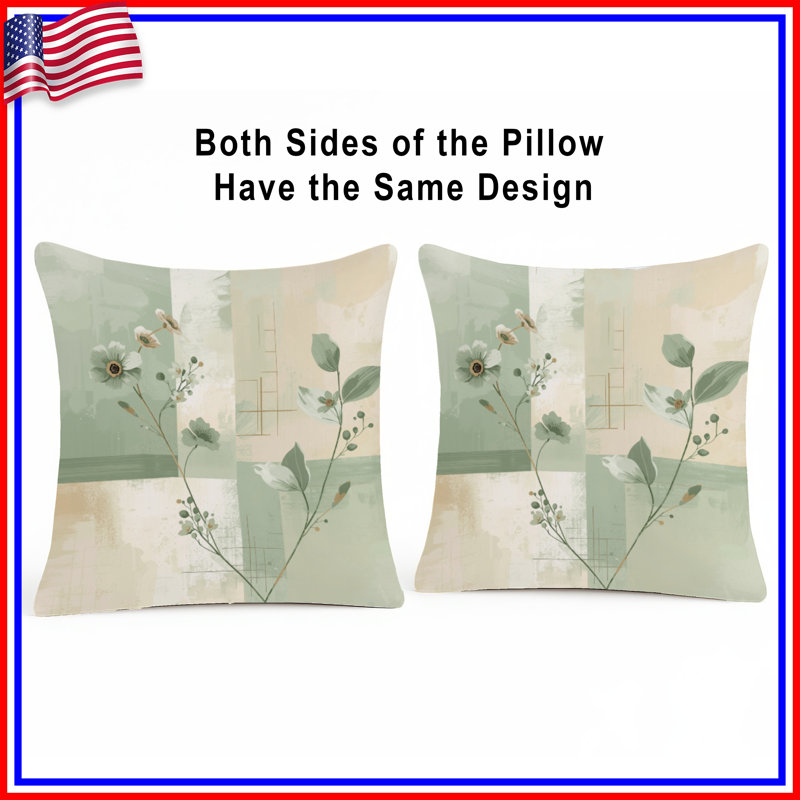Coussins floraux, 20 x 20 pouces