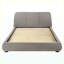 Structure de lit tapissier très grand Taupe, mobilier de chambre moderne