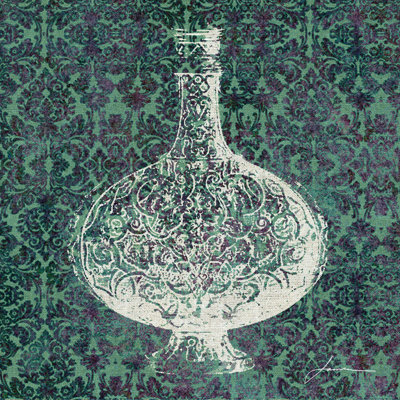 Patterned Bottles IV by James Burghardt - Wrapped Canvas Print