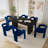 Double Pedestal Dining Set with Chairs-1417079141-1417079164