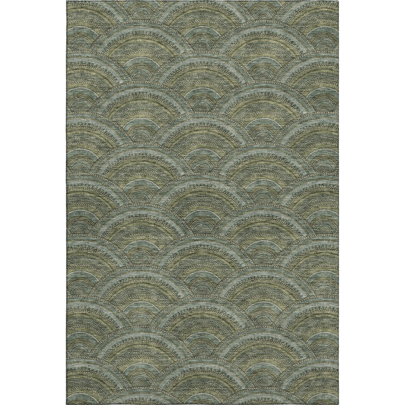 Premium Machine Washable Prisco Olive Rug, Rectangle 9' x 12'