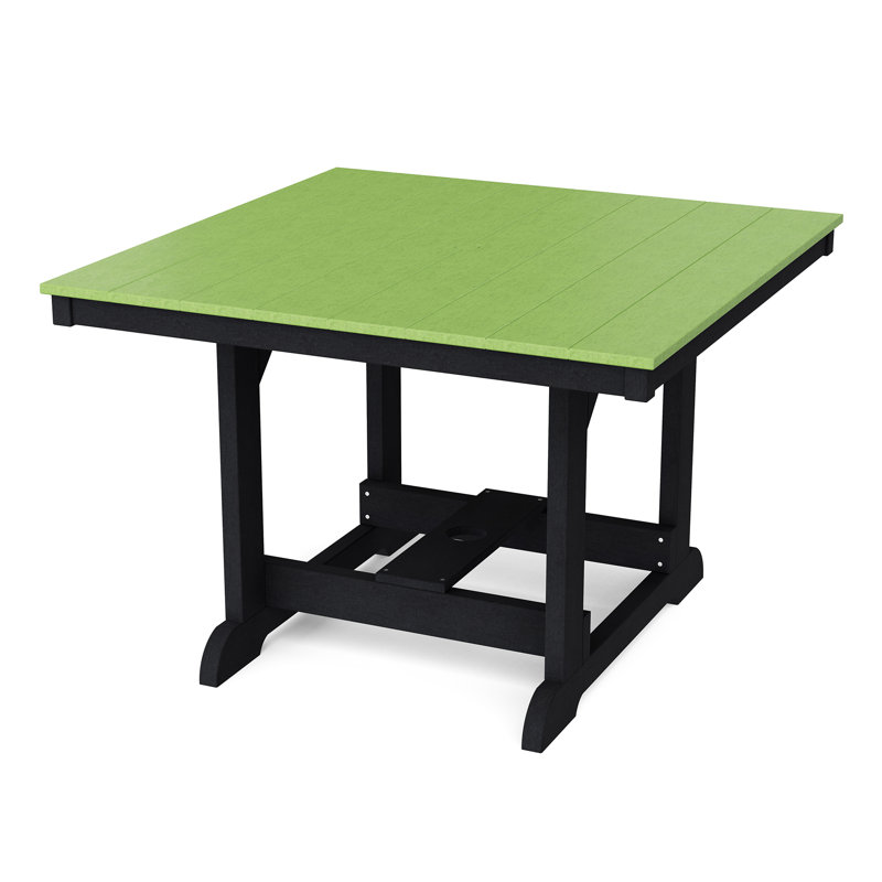 Table de salle à manger 44 "x 44" Heritage, Vert lime / Noir