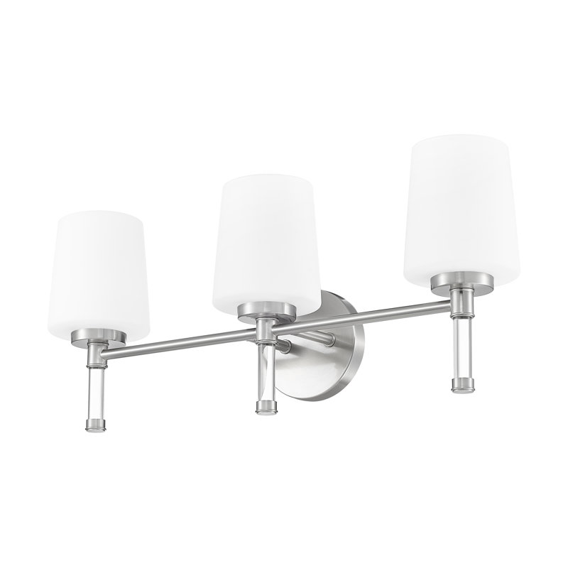 Meuble-lavabo 3 lumières Kinzie, Nickel brossé