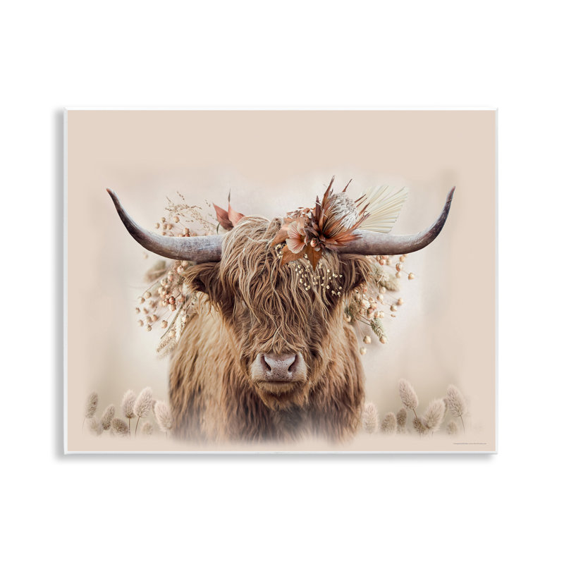 Peachy Pastel Cattle Wall Plaque Art by Reinders