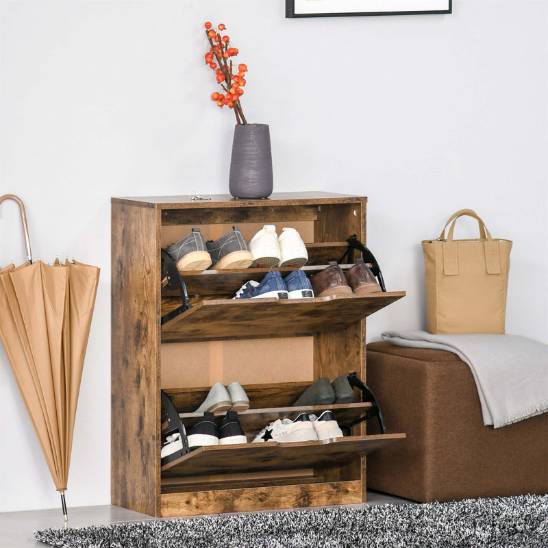 Flip Down Shoe Storage, Brown