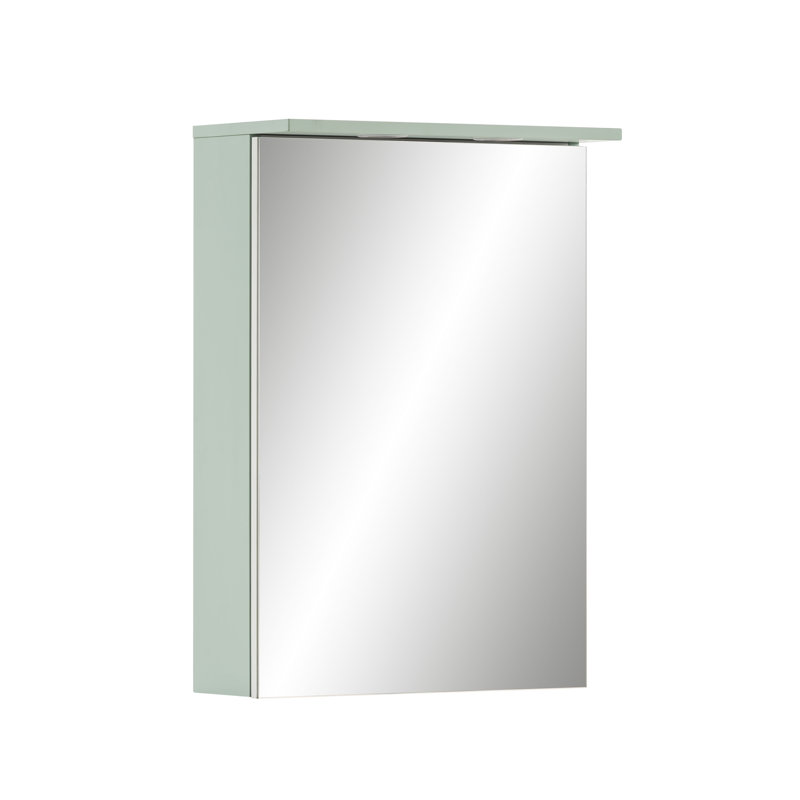 Sarah 504mm W 723mm H Surface Frameless Medicine Cabinet Mirror 2 Adjustable, Mint, Left Hand
