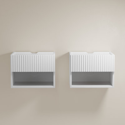 Floating Fluted Nightstands