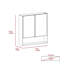 Rectangle Medicine Cabinet With Mirror Wenge-276107456