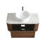 Meuble-lavabo de 36 po avec lavabo, armoire murale en noyer avec porte-serviettes gratuit, lavabo simple en céramique blanche, sans drain et robinet, pré-assemblé-654635008-654635010