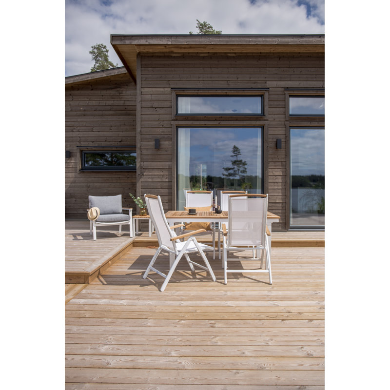 Navya Patio Dining Armchair, White