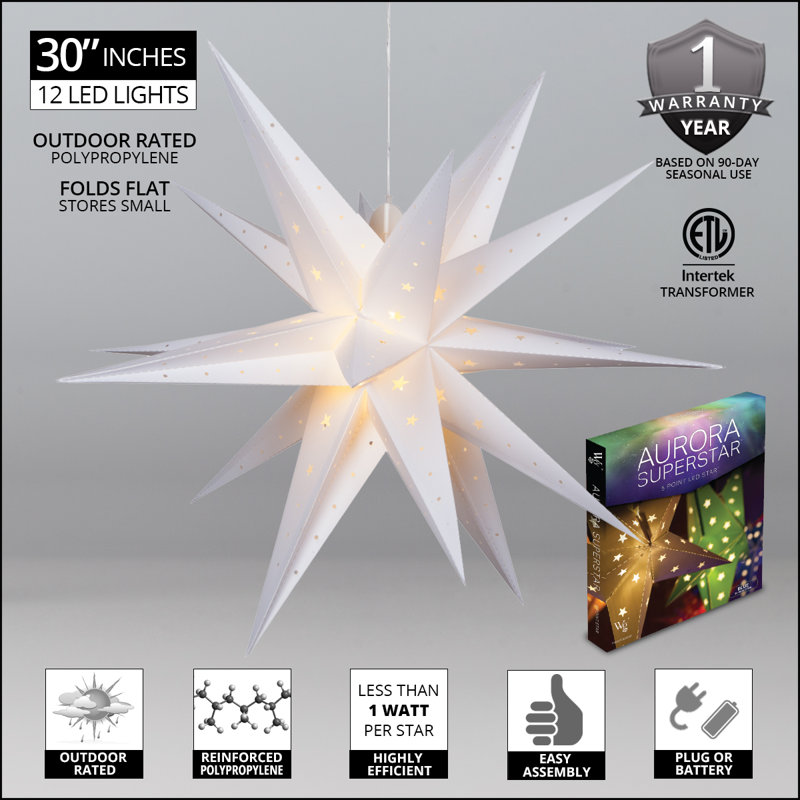 LED Lantern, 30" H x 30" W x 30" D, Cream
