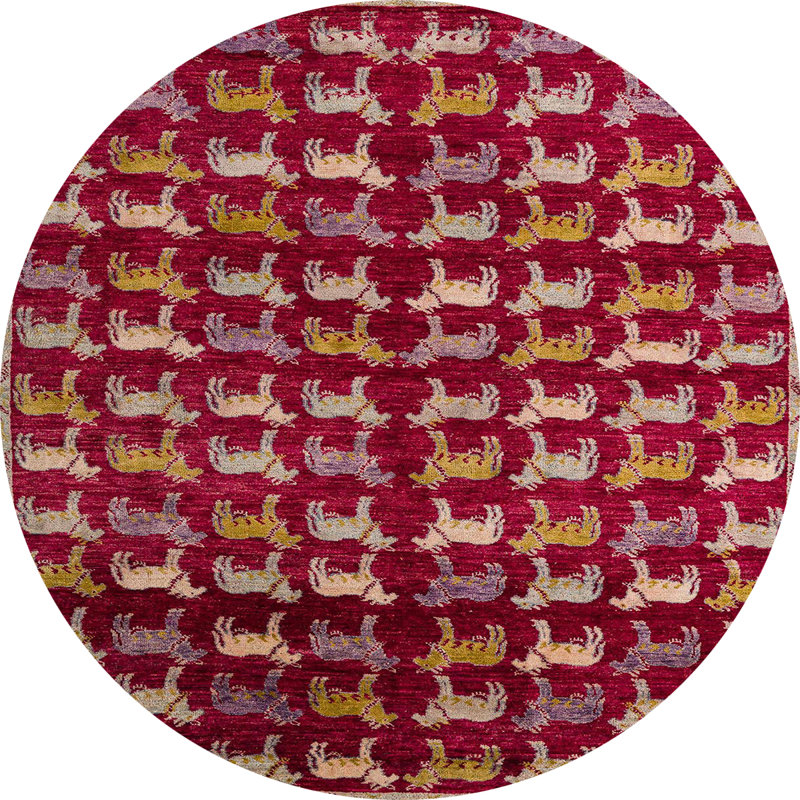 Amelia-Anne Abstract Indoor Rug, Round 6'