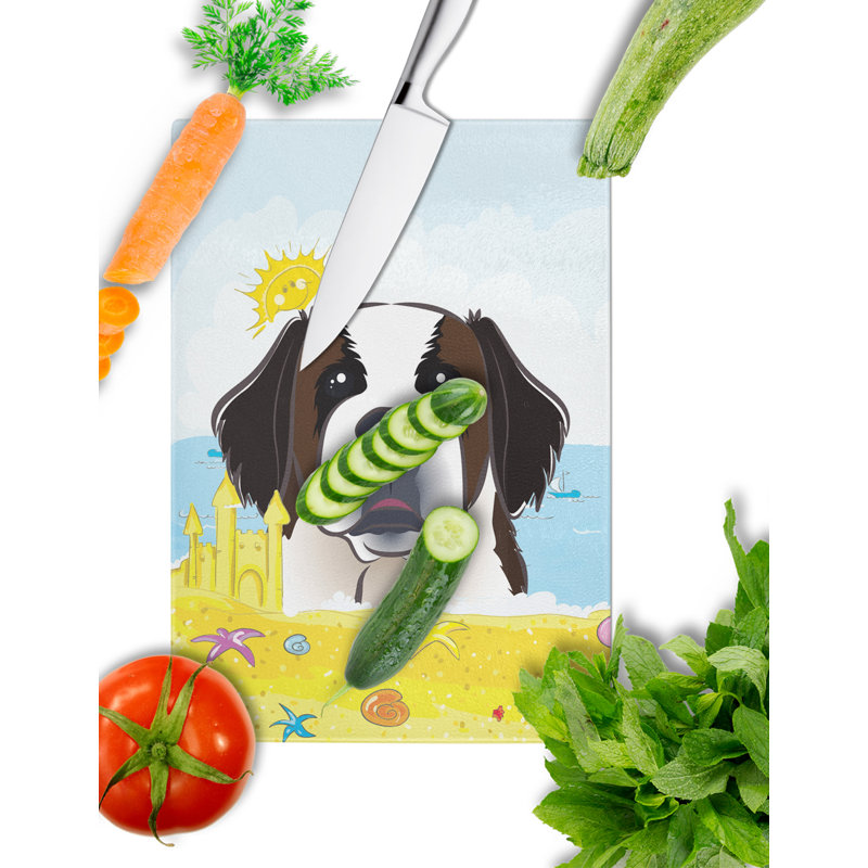 Planche à découper en verre trempé d’été caroline, Saint-Bernard