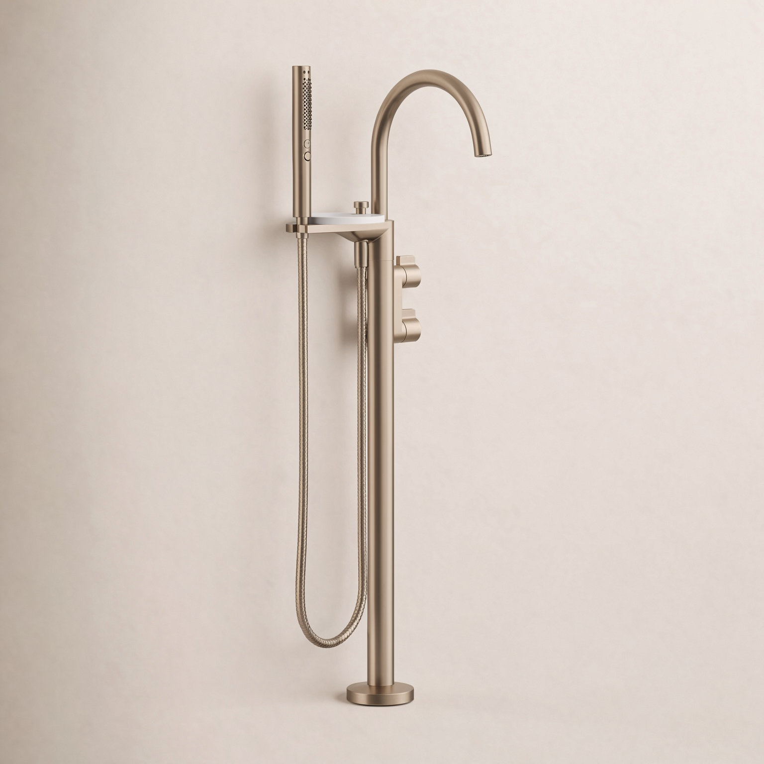 Components Freestanding Bath Filler Trim, Bronze, Knob Handle